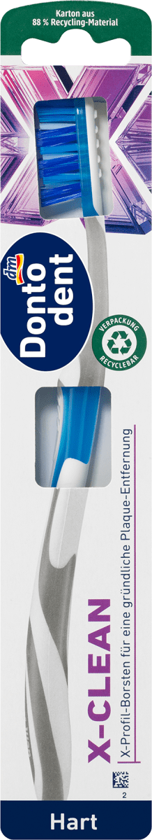цена Зубная щетка Dontodent X-clean жесткая 1 шт. 1 шт. Dontodent