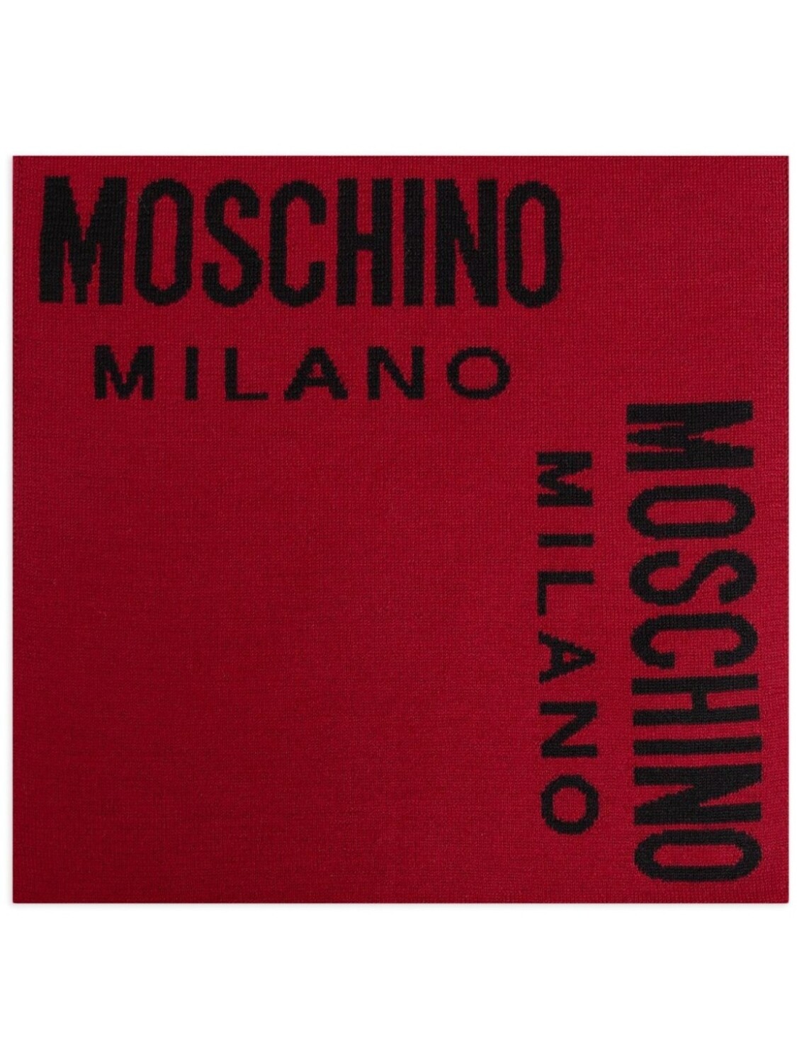 

Moschino шарф с логотипом, связанный интарсией, красный