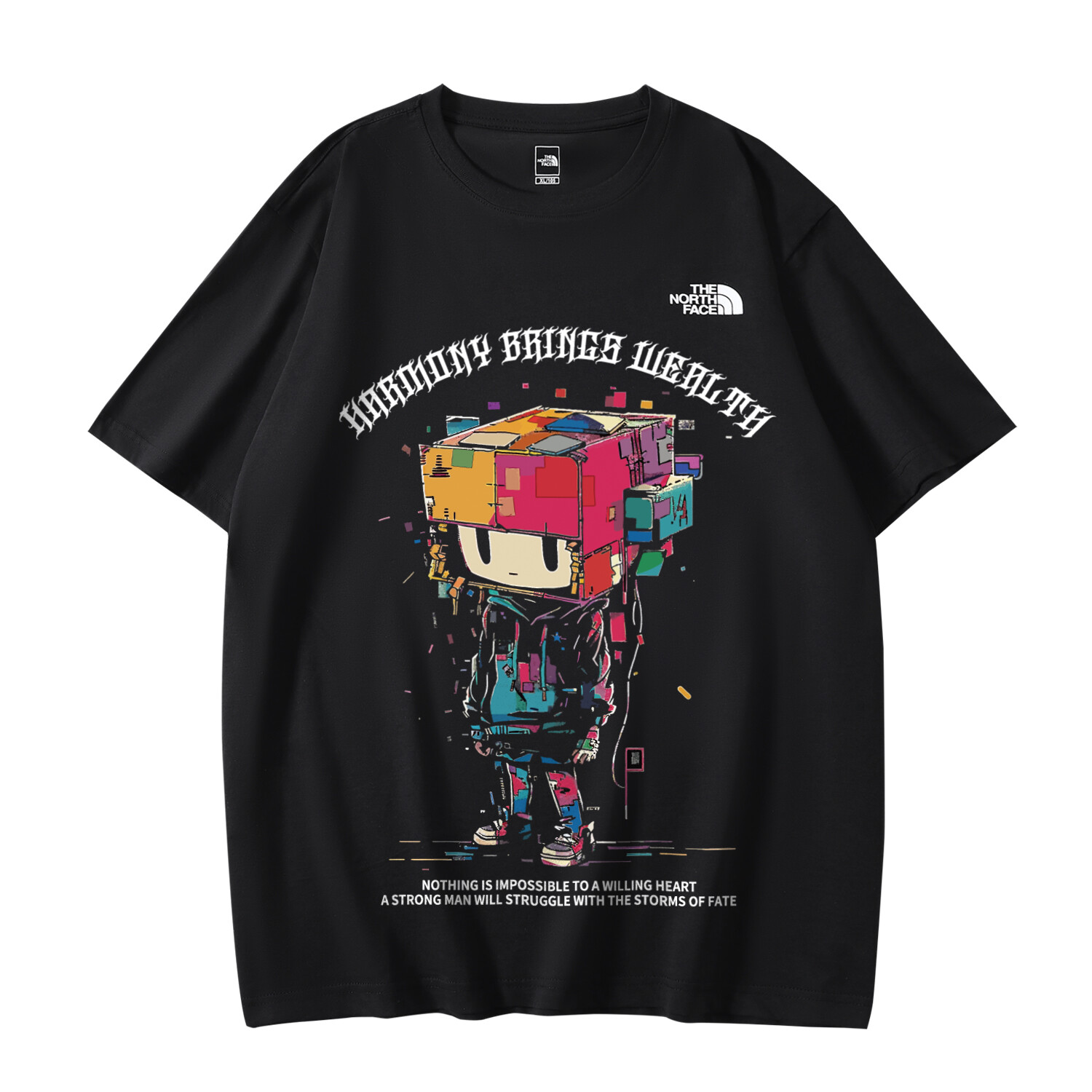 

Футболка унисекс черная The North Face, черный