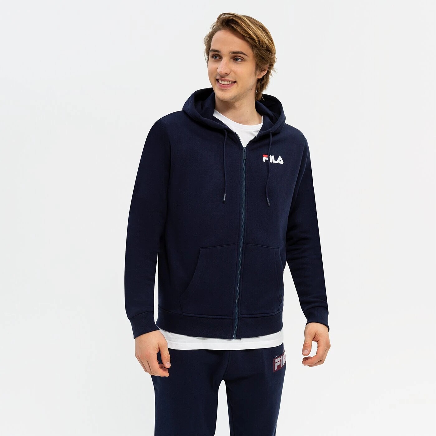 

Свитшот Fila Ross с капюшоном, синий
