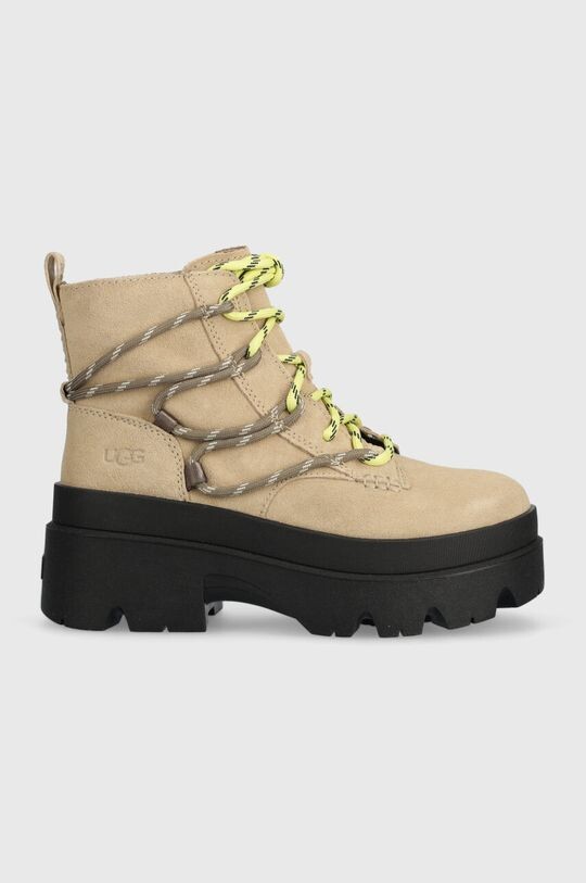 

Замшевые байкерские ботинки Brisbane на шнуровке Ugg, бежевый
