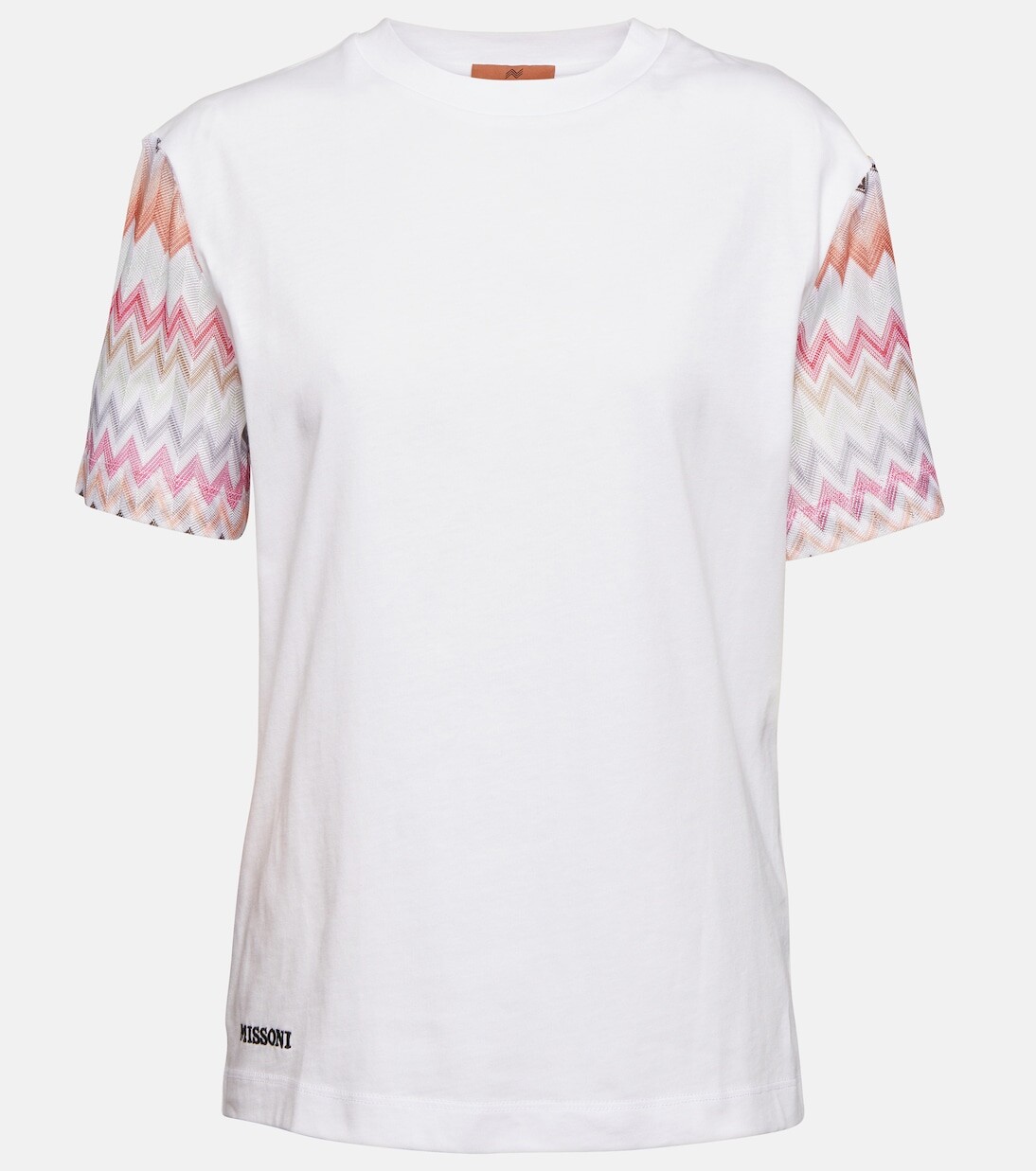 

Хлопковая футболка с логотипом zig zag Missoni, белый