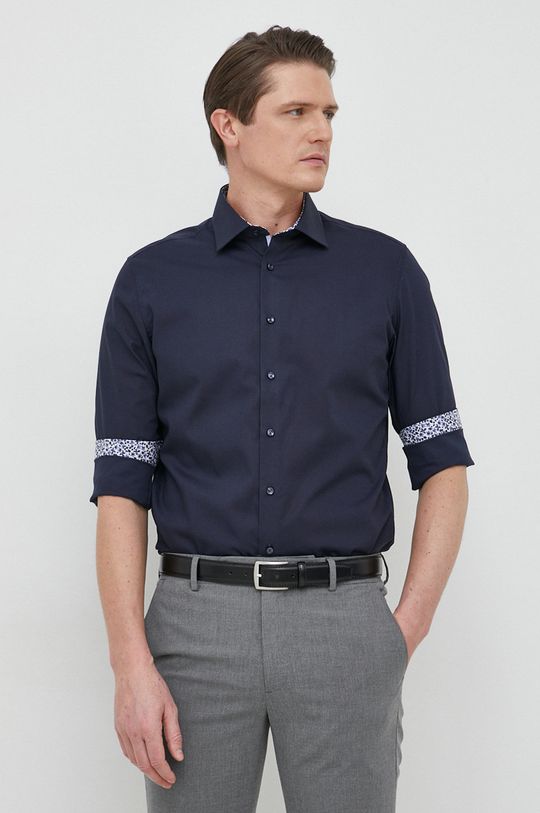Рубашка из хлопка Seidensticker, темно-синий цена и фото