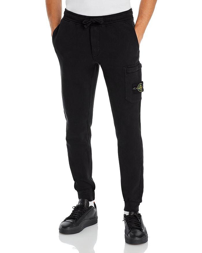 

Брюки-джоггеры карго из флиса Stone Island, Черный
