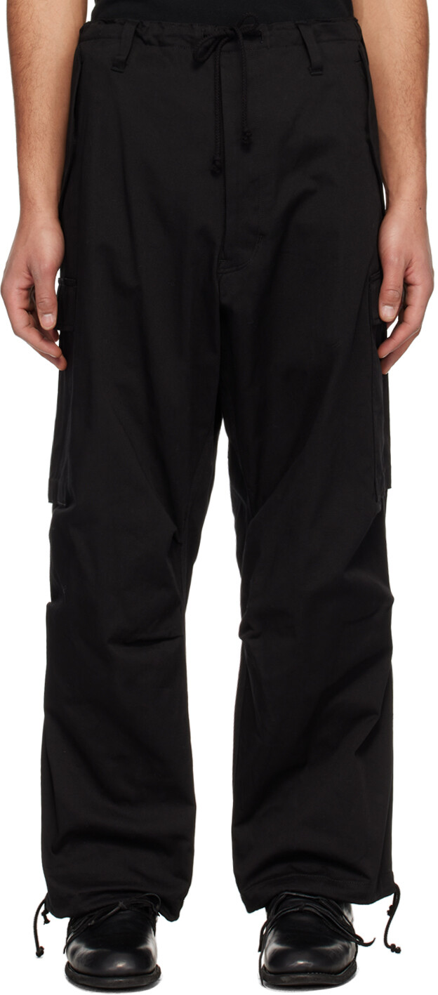 

Черные брюки карго на кулиске Y'S For Men, цвет Black
