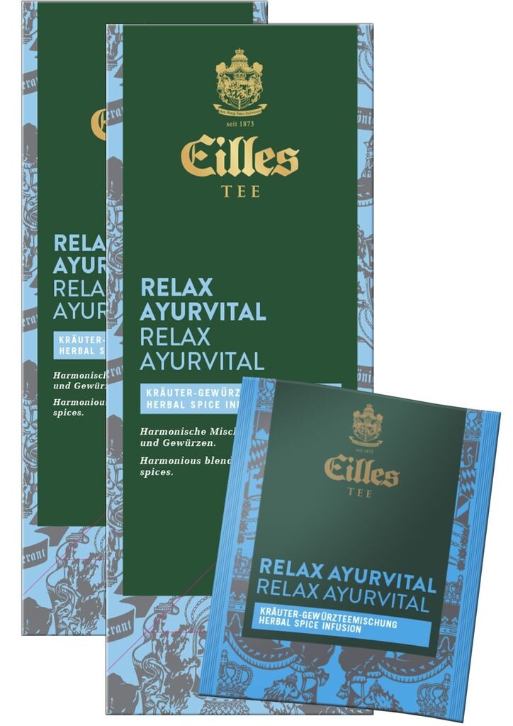 

EILLES TEE в пакетиках RELAX AYURVITAL, эконом-упаковка в коробке 2x25