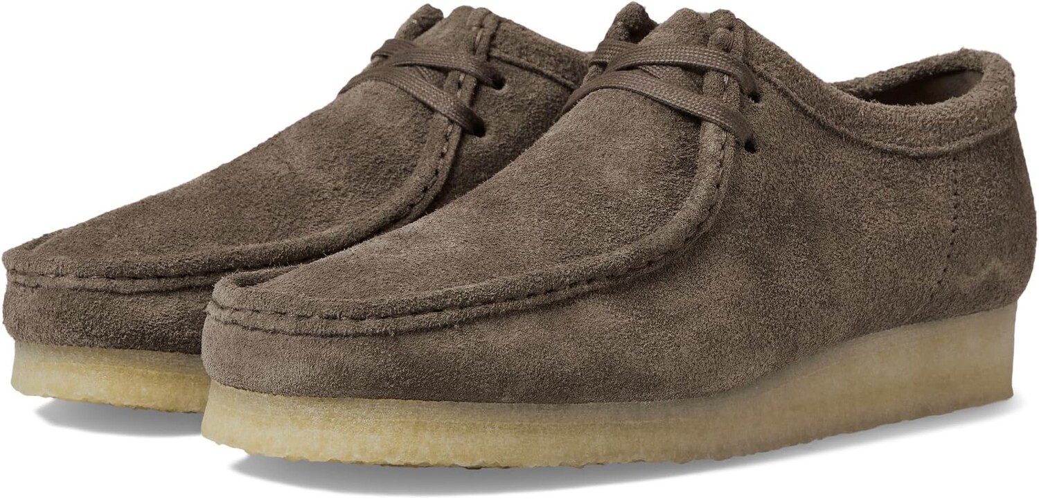 

Кроссовки Wallabee Clarks, цвет Dark Grey Suede