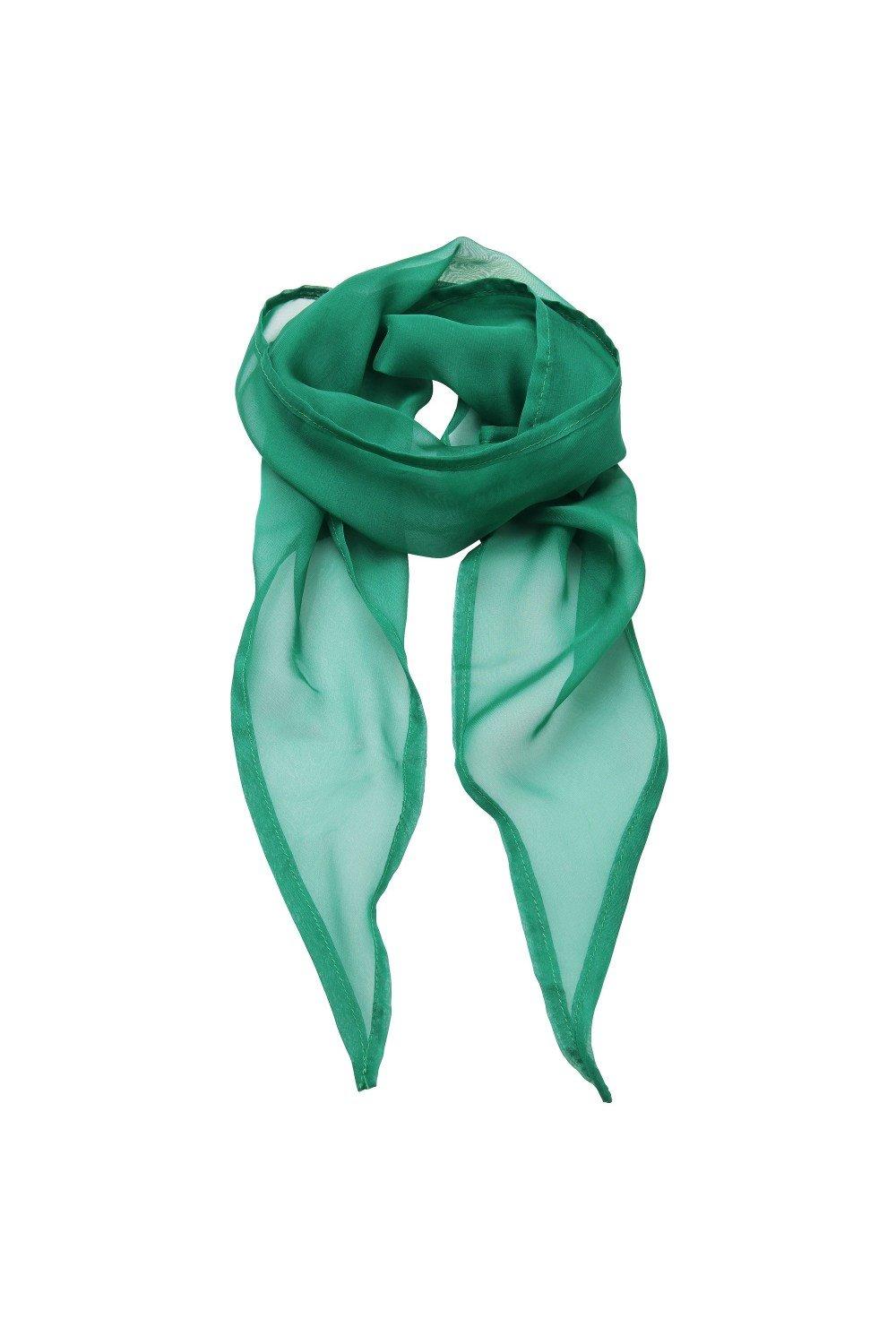 Деловой шифоновый деловой шарф Premier, зеленый шифоновый радужный цветной шарф женский шарф arn танцевальный шелковый шарф большой размер