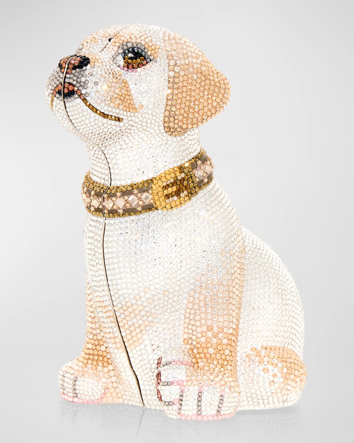 

Клатч Luna Puppy Dog Minaudiere Judith Leiber Couture, цвет Champagne