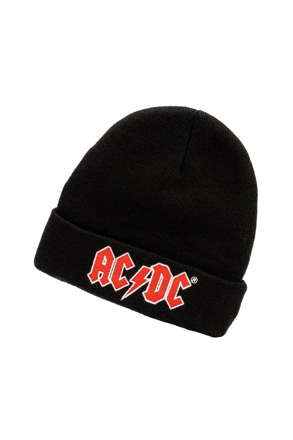 

Шапка-бини с логотипом AC/DC, черный