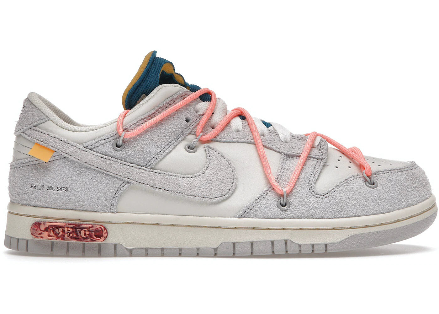 

Кроссовки Nike Dunk Low Off-White Lot 19 мужские, белый / серый