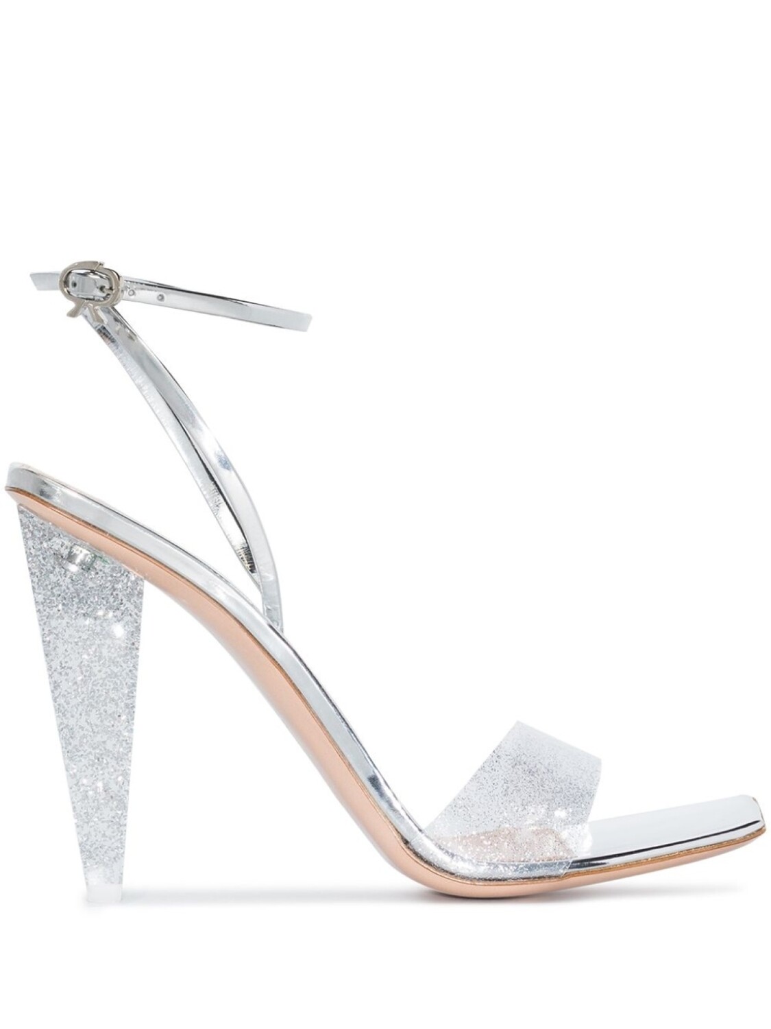 

Gianvito Rossi босоножки Odyssey 150 с блестками, серебристый