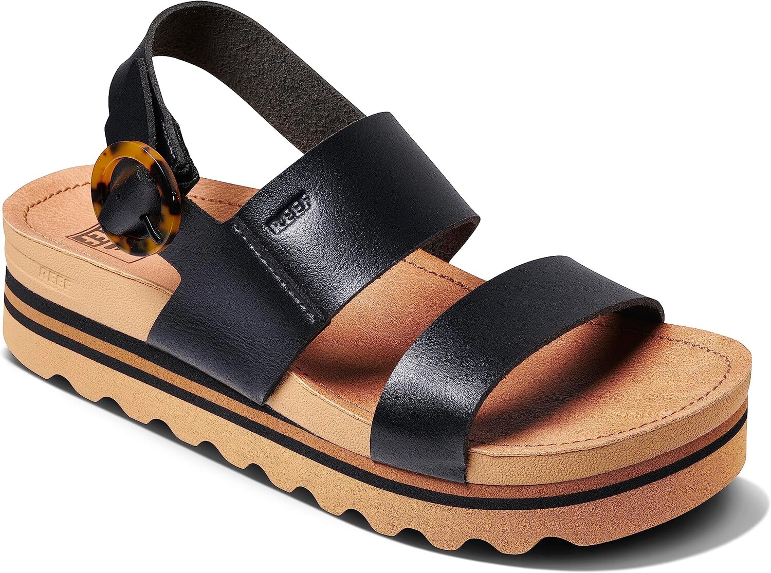

Сандалии на плоской подошве Vista Hi Buckle Reef, цвет Black/Tan
