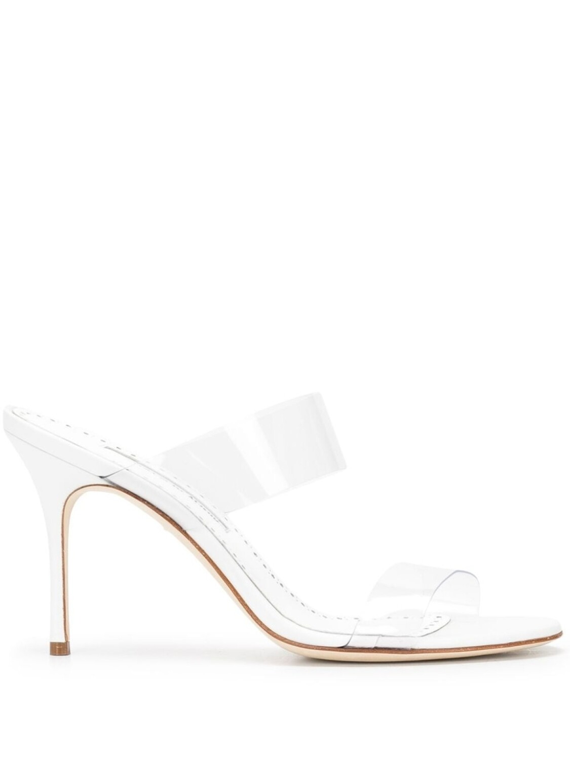

Босоножки с прозрачными ремешками Manolo Blahnik, белый