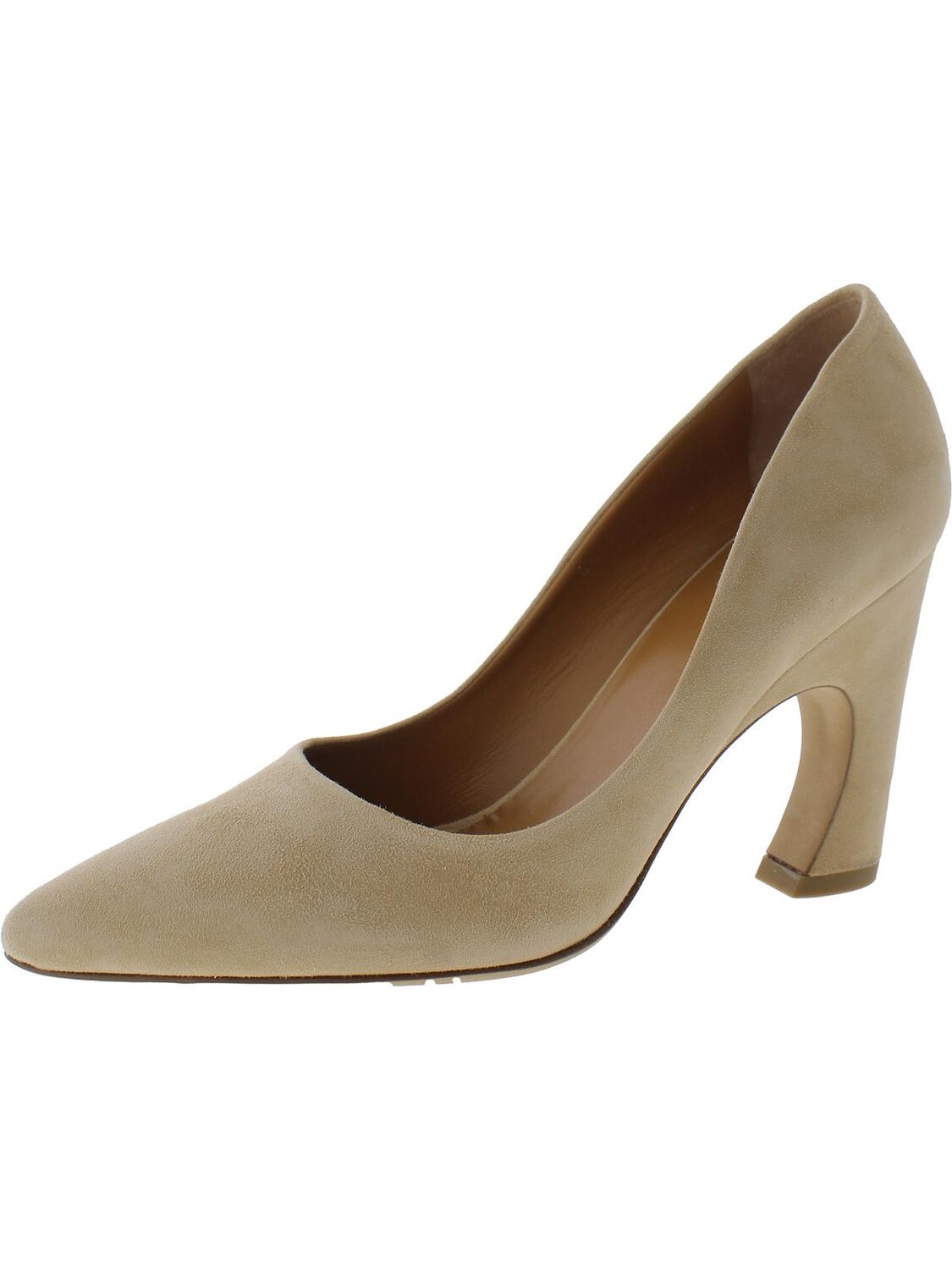 

OLI PUMP Женские кожаные замшевые туфли Chloe, цвет Milky Brown