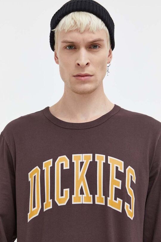 

Хлопковая рубашка с длинными рукавами Dickies, коричневый
