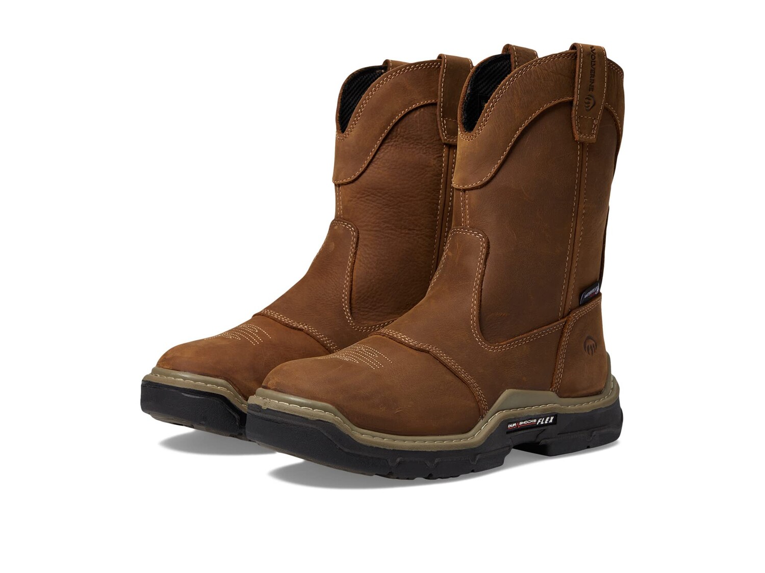 

Ботинки Wolverine Raider Durashocks Western Waterproof 10", коричневый