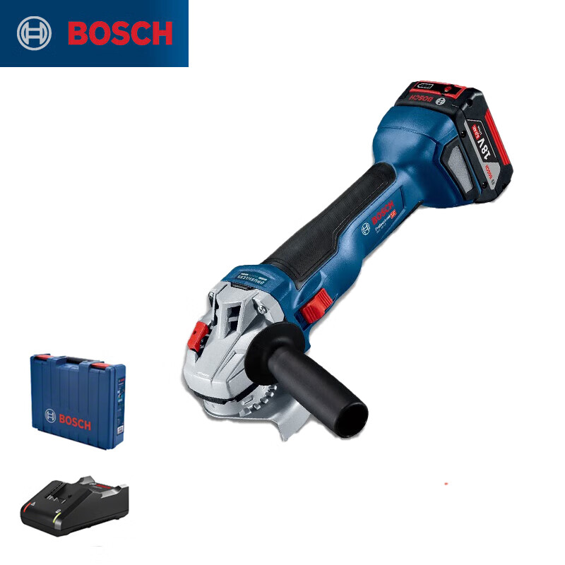 Угловая шлифовальная машина Bosch GWS18V-10 + аккумулятор 5.0Ah, зарядное устройство, кейс