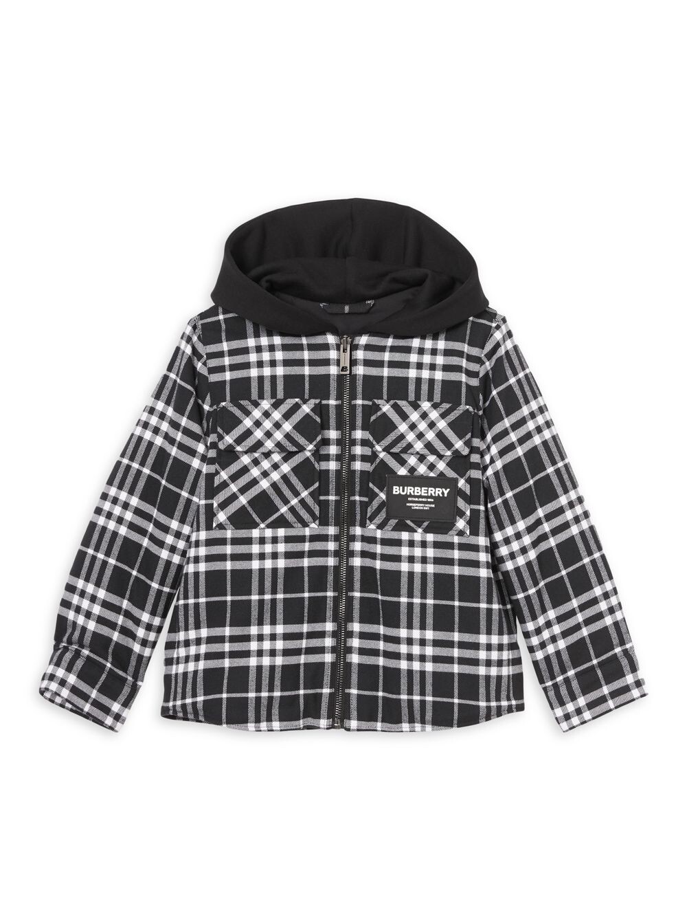 

Куртка в клетку Little Boy's & Boy's Eddie Burberry, черный