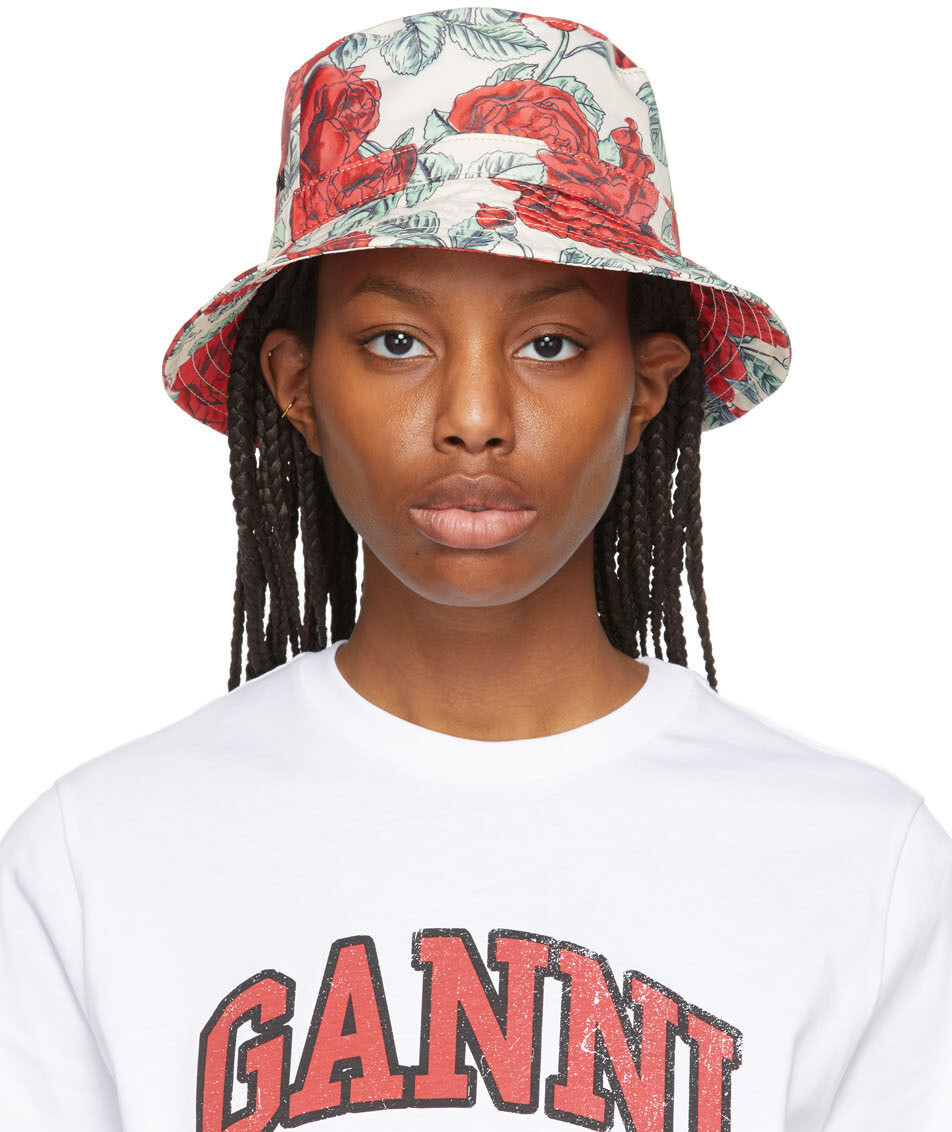 

Сезонная панама Off-White & Red Recycled Tech GANNI