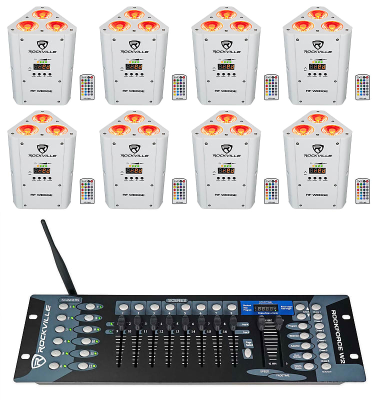 Акустическая система Rockville Wireless DMX Up-Lights с контроллером и рюкзаком держатель вставок 1 2fx5 16f 38 мм rockforce rf 81045