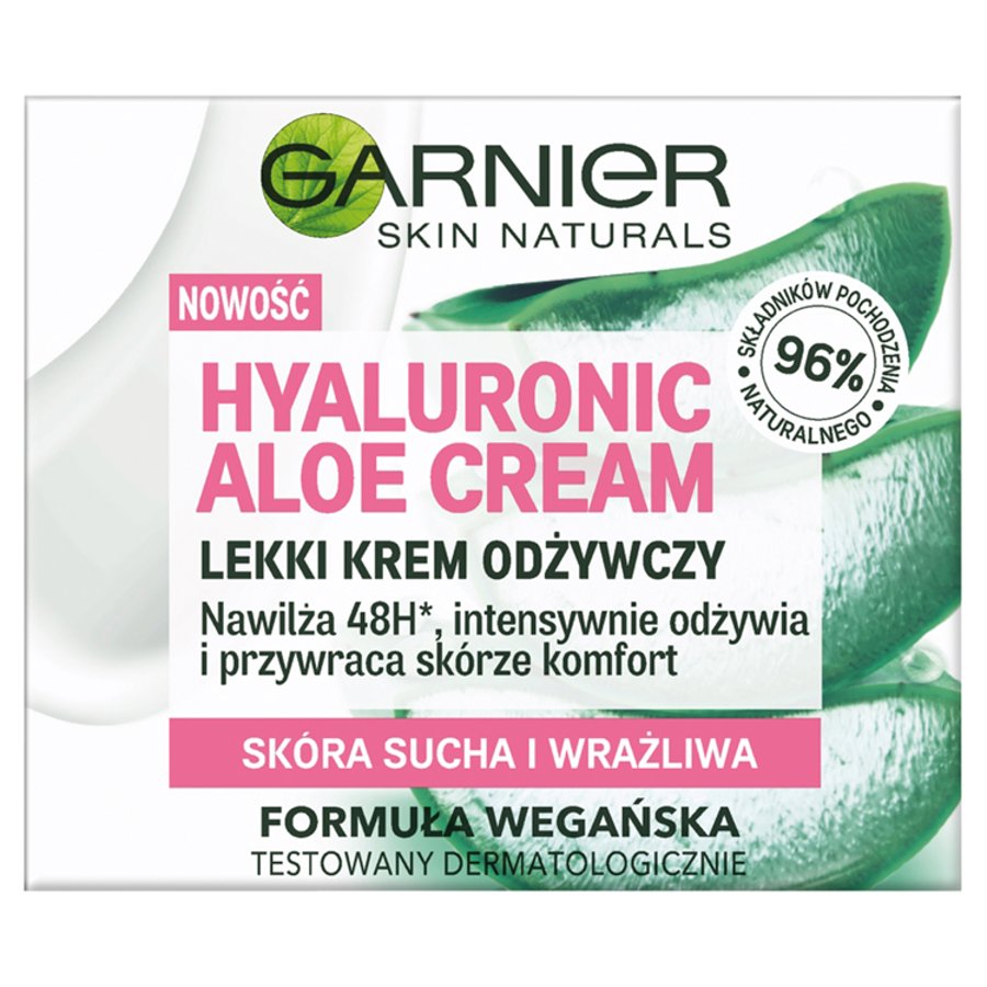 Garnier Hyaluronic Aloe Cream легкий питательный крем для сухой и чувствительной кожи 50мл цена и фото