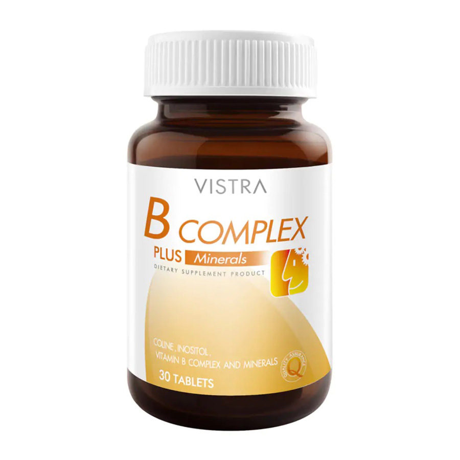 Комплекс витаминов B Vistra Plus Minerals, 30 таблеток