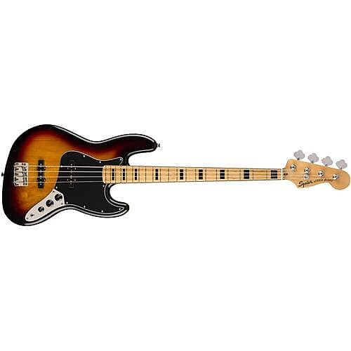 Электрогитара Squier Classic Vibe '70s Jazz Bass, кленовый гриф, 3 тона Sunburst - фото