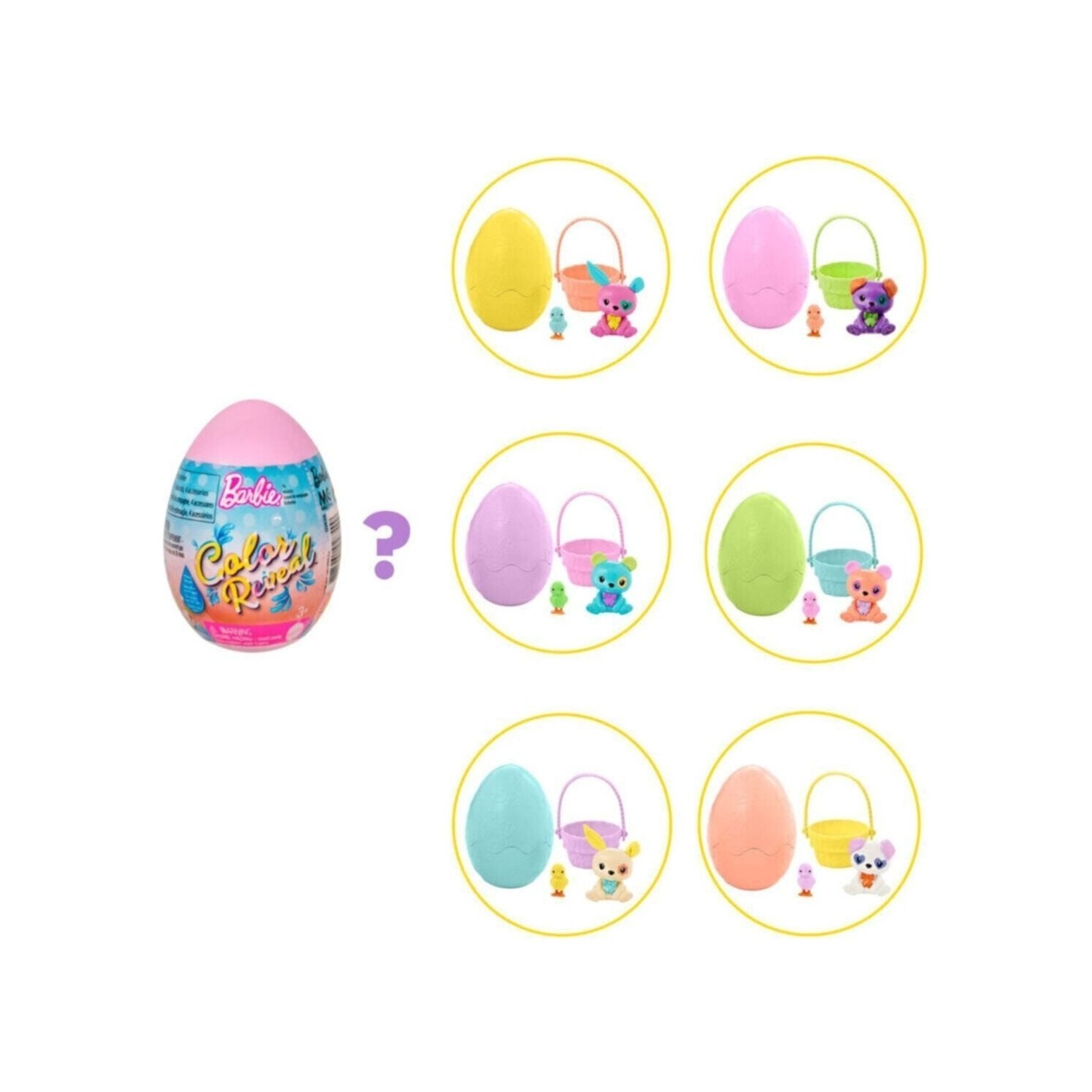 

Фигурки животных сюрпризов Barbie Color Reveal GVK58