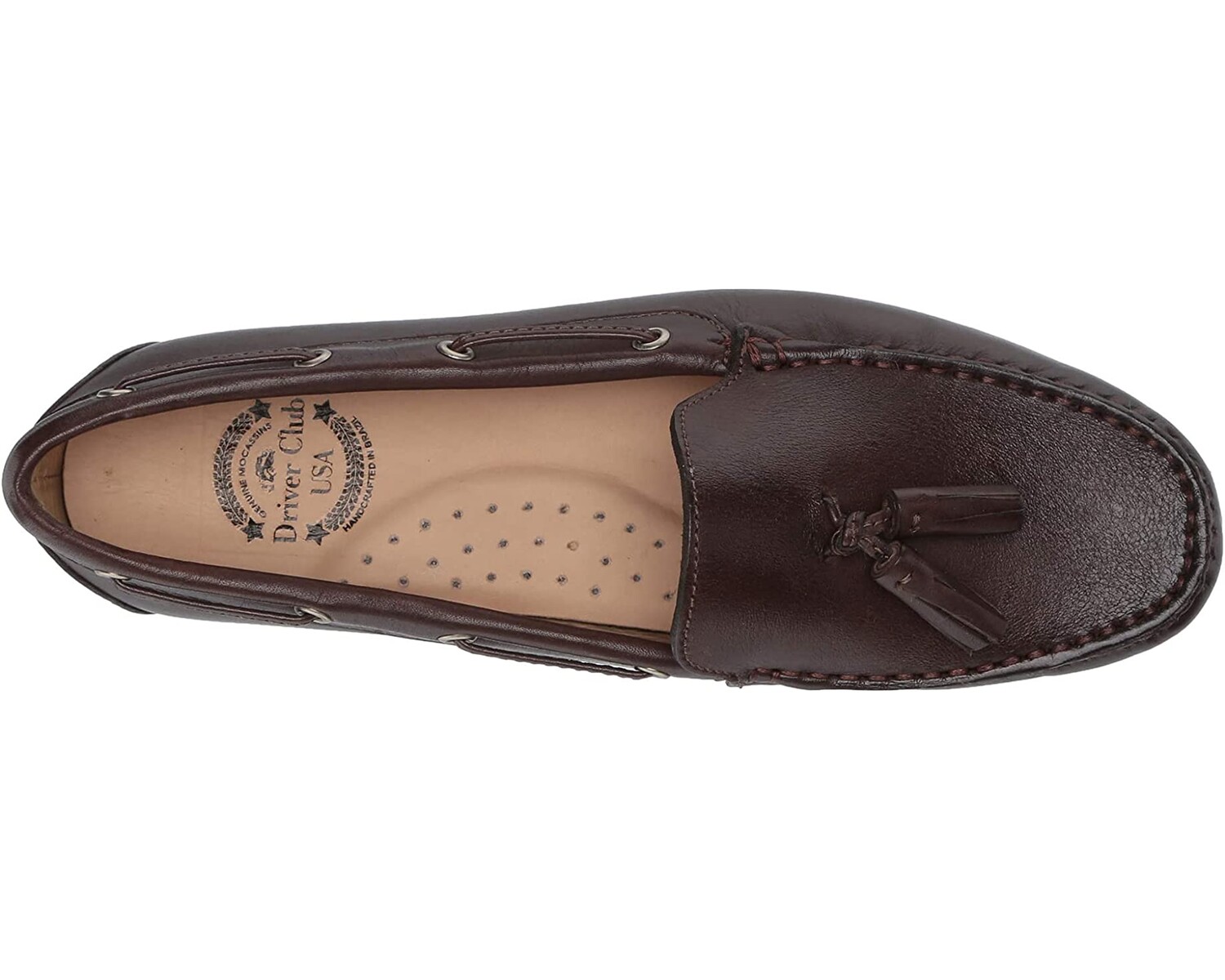 

Лоферы Women's Leather Made in Brazil Tassle Driving Loafer Driver Club USA, браун наппа