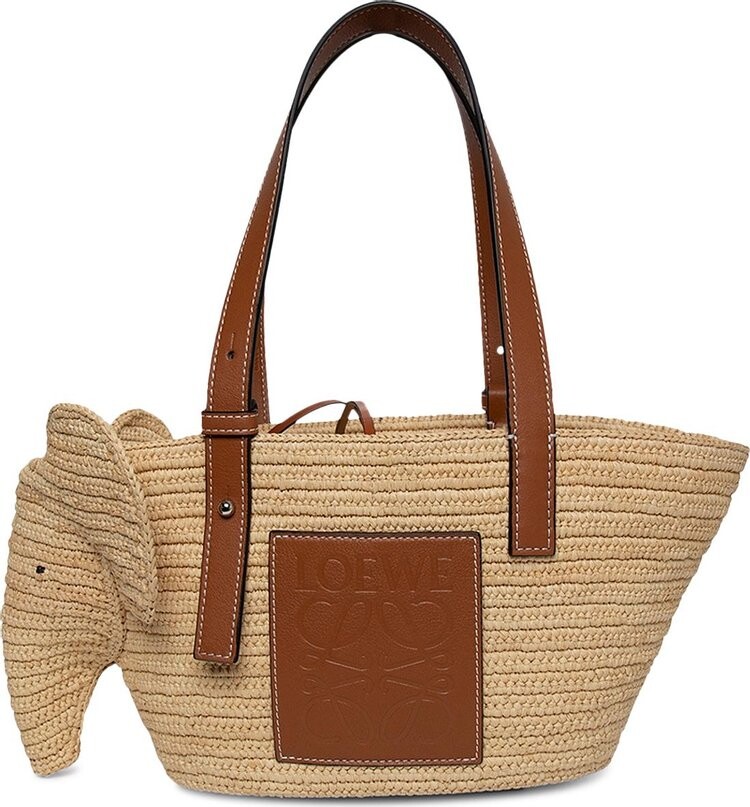 

Сумка Loewe Elephant Basket Small Bag Natural/Tan, загар