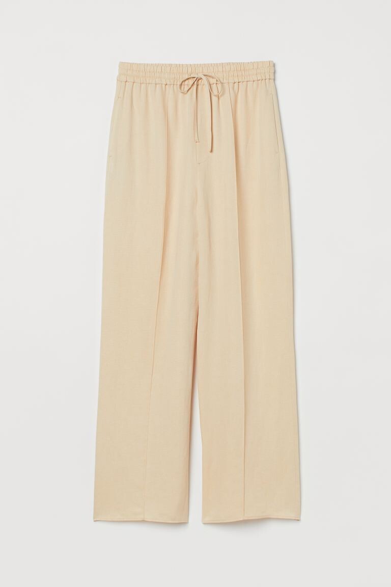 

Широкие брюки из лиоцелла H&M, светло-бежевый