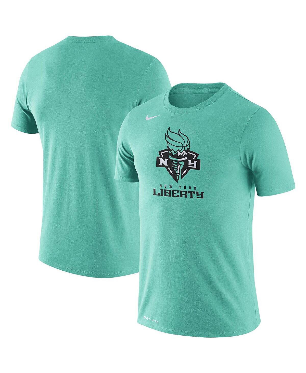 

Мужская мятно-зеленая футболка new york liberty logo performance Nike, зеленый