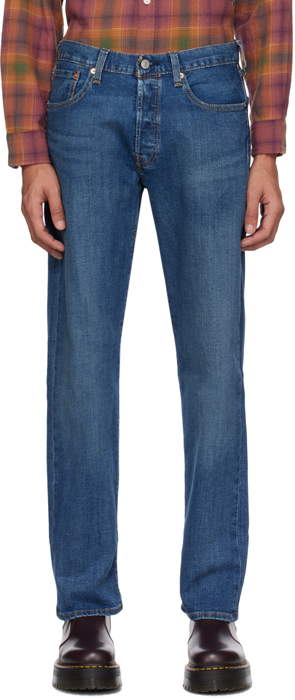 

Синие джинсы оригинальной посадки 501 Levi's