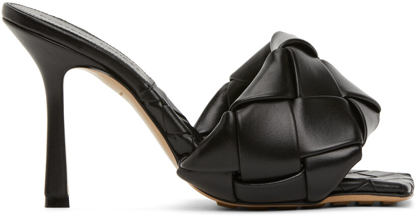 

Черные босоножки на каблуке Intrecciato Lido Bottega Veneta