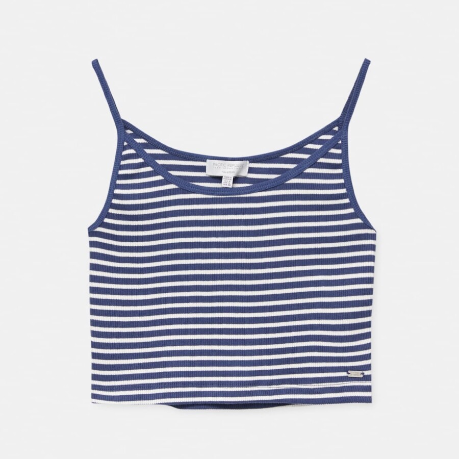 

Топ Pull&Bear Striped, темно-синий