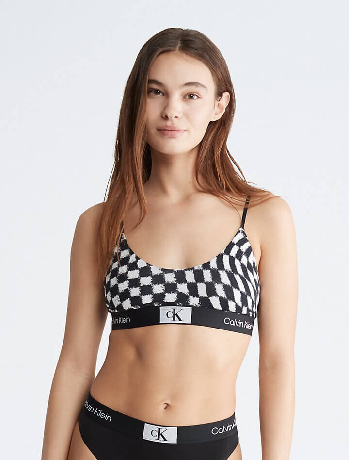 

Бюстгальтер без косточек Calvin Klein 1996, черный/белый