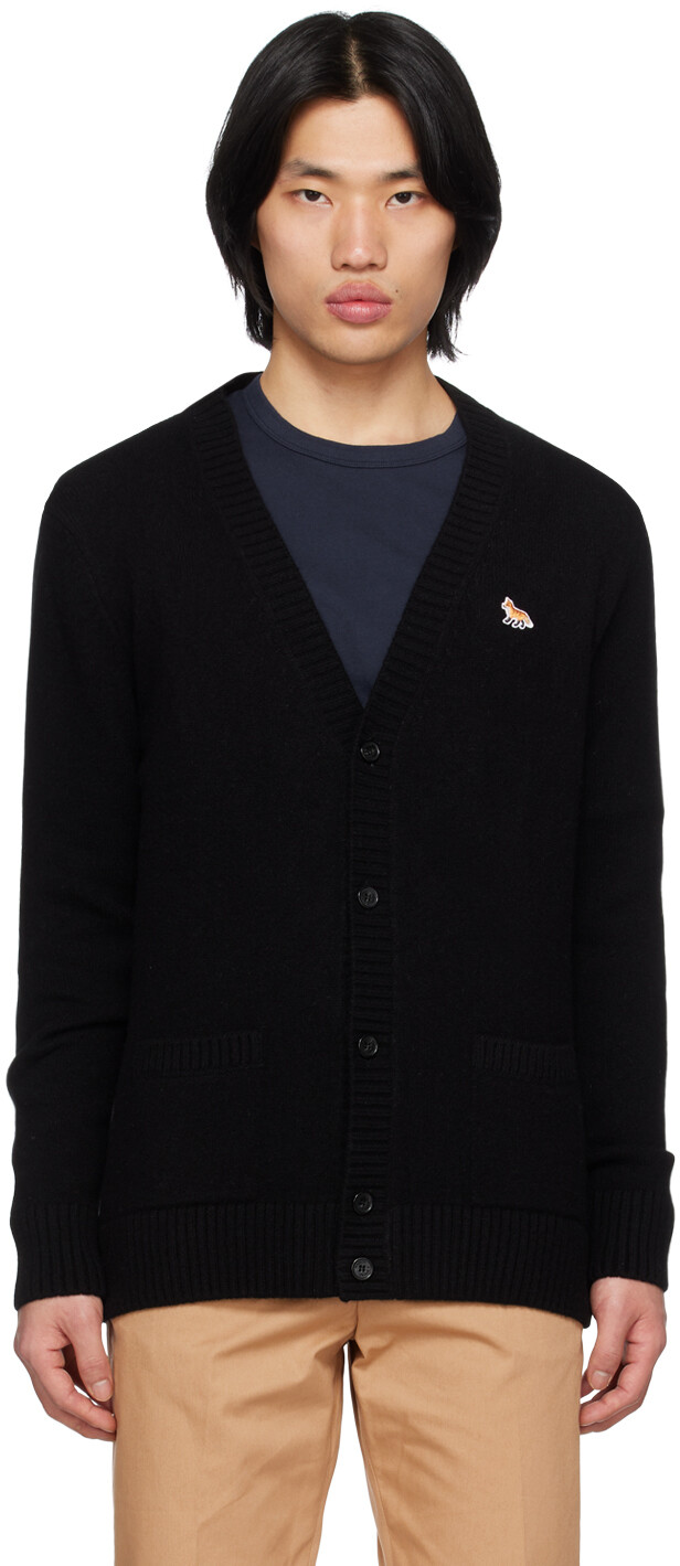 

Черный кардиган с лисой Maison Kitsuné