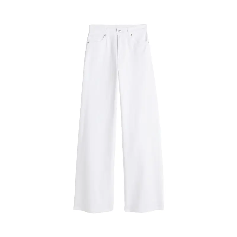 

Брюки H&M Wide-Leg Twill, белый