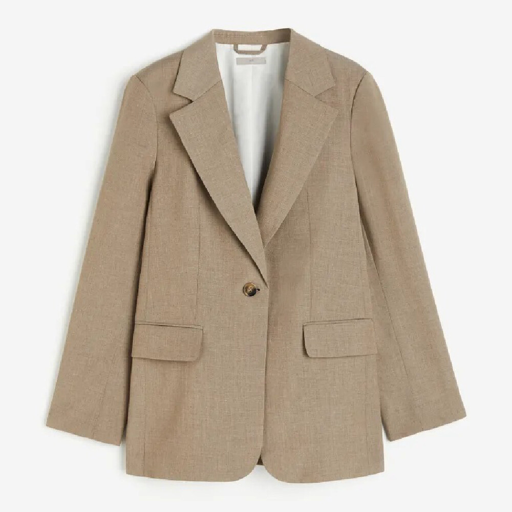 

Пиджак H&M Single-breasted, темно-бежевый