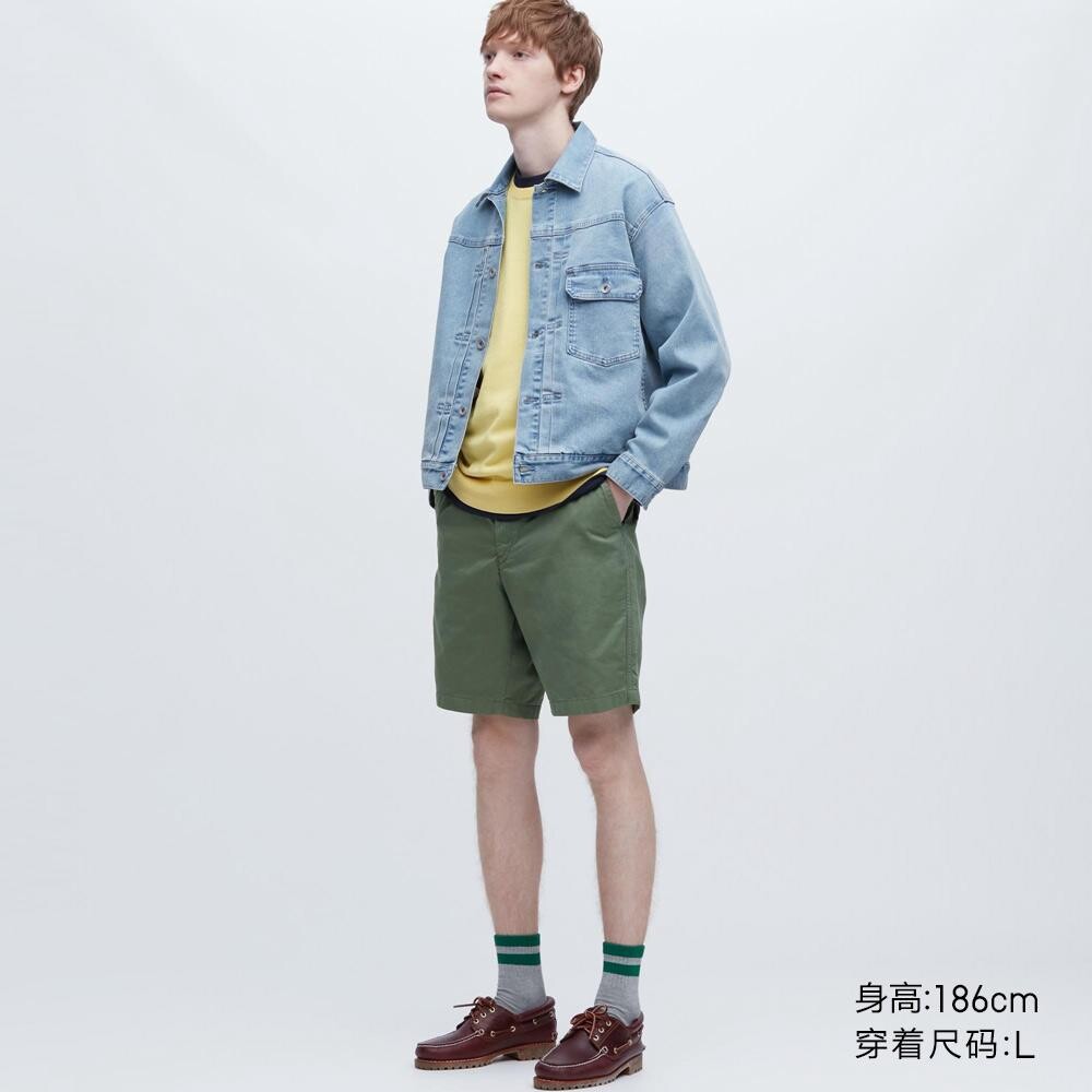 

Шорты хлопковые унисекс Uniqlo, зеленый