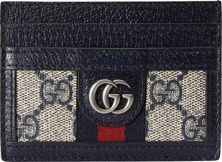 

Картхолдер Gucci Ophidia GG Card Case Beige/Blue Supreme, бежевый