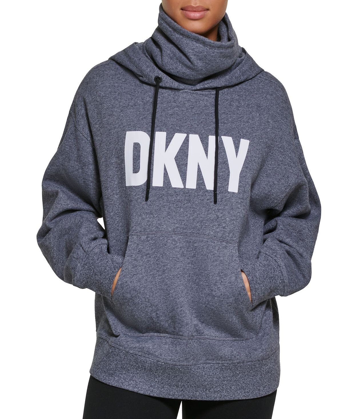 

Женская худи с воротником-воронкой и принтом логотипа DKNY, мульти