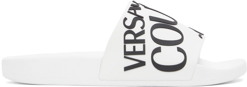 

Белые сандалии с логотипом Versace Jeans Couture
