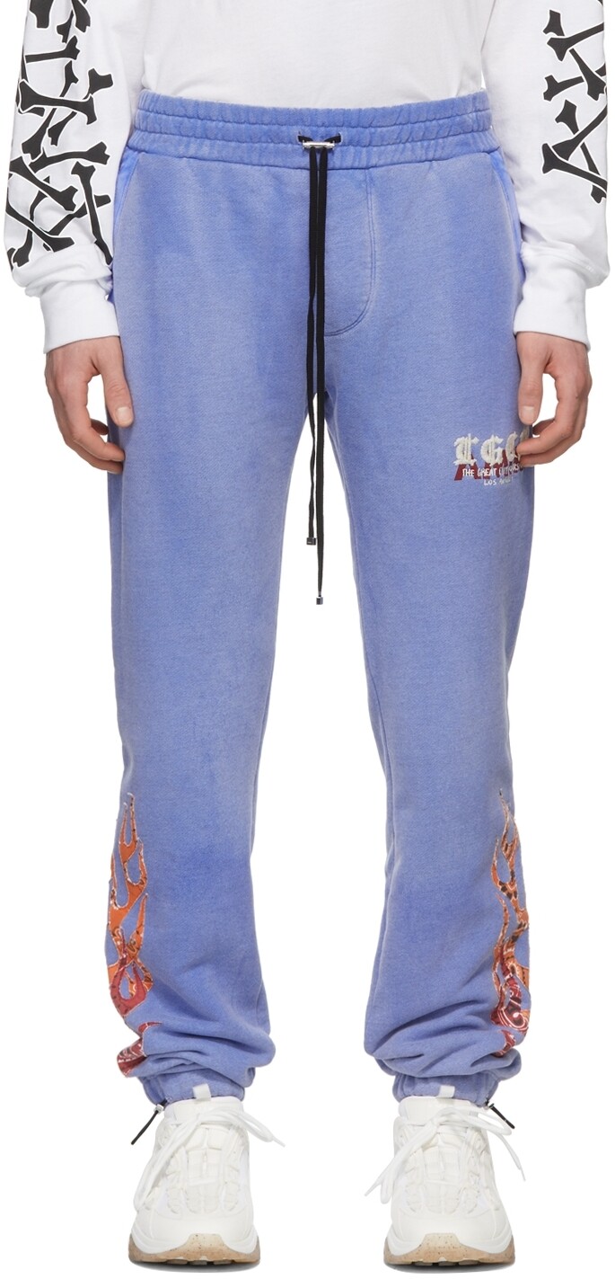

Синий - Брюки The Great City Workshop Edition Flames Lounge AMIRI