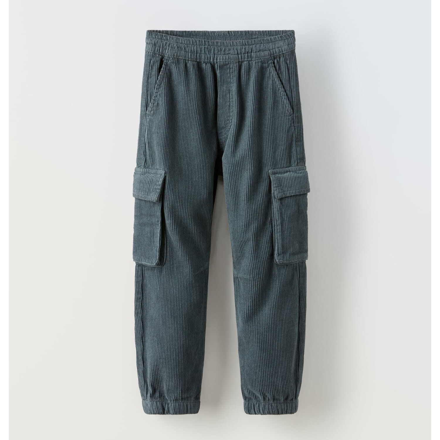 

Брюки Zara Garment Dyed Cargo Corduroy, серый