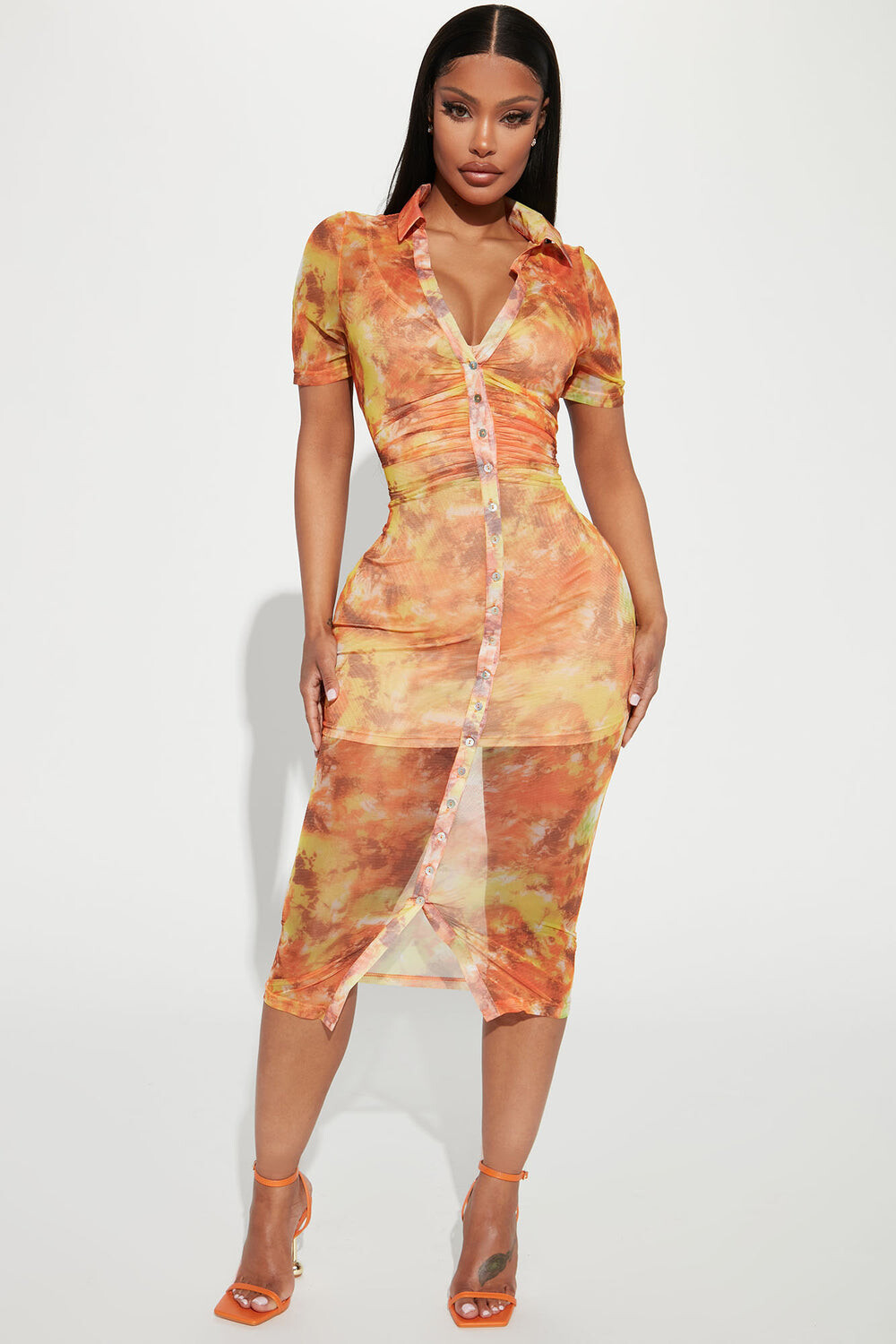 

Платье Fashion Nova WR5229, оранжевый