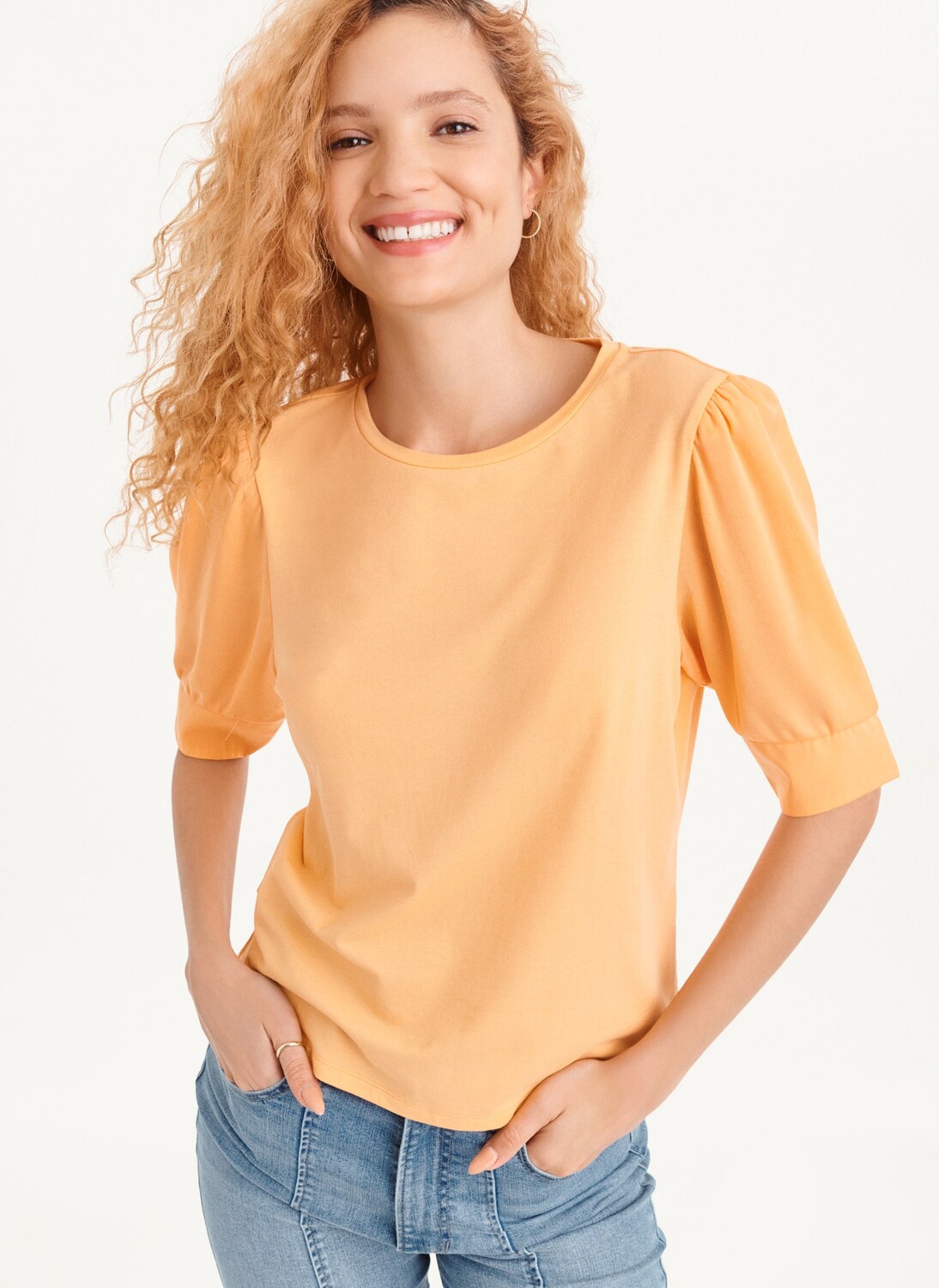 

Топ с перекрученными рукавами и круглым вырезом DKNY