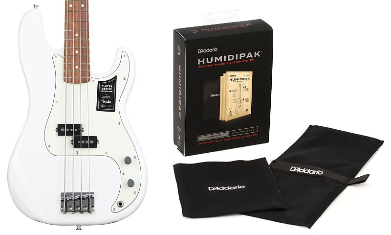 

Бас-гитара Fender Player Precision Bass Polar White с накладкой на гриф Pau Ferro и пакетом D'Addario Humidipak с автоматической системой контроля влажности Fender + D'Addario 0149803515=1 PW-HPK-01=1