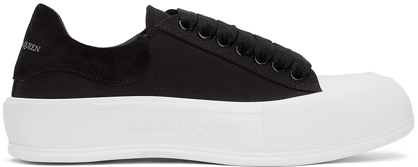 

Черно-белые кроссовки Deck Plimsoll Alexander McQueen